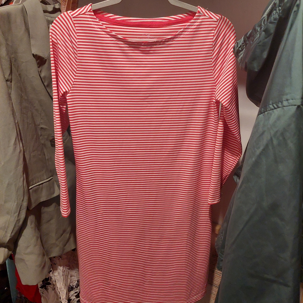 Vineyard Vines Sandkaty Red and White Striped Dress
